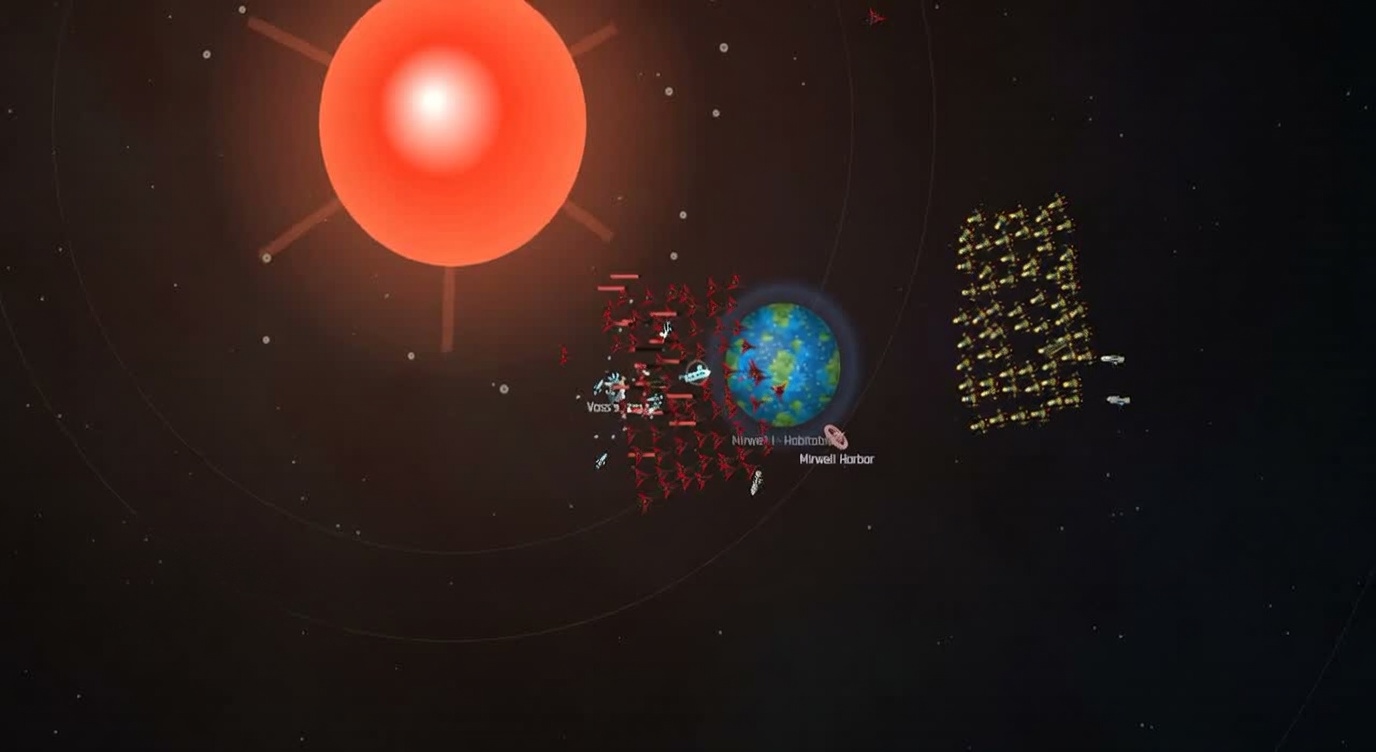 A capital ship near a player station