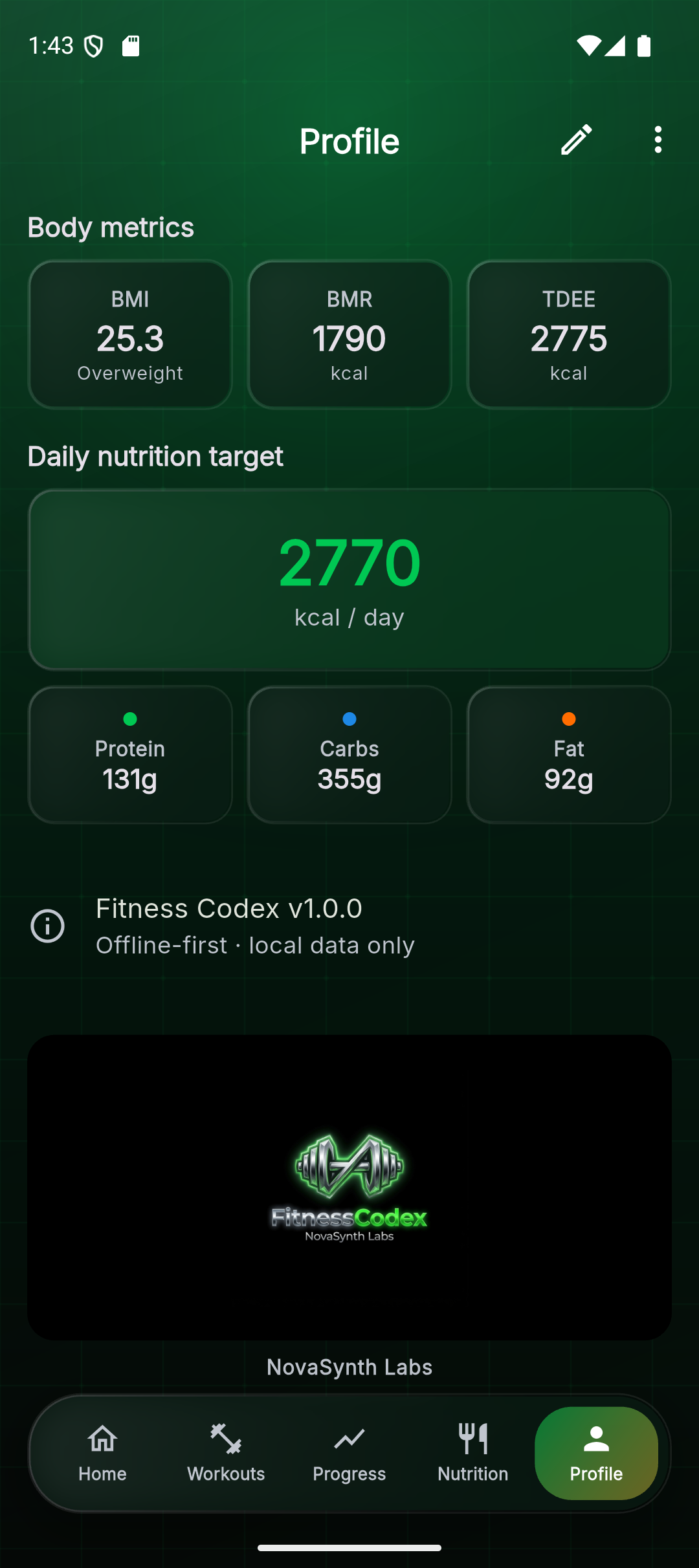 FitnessCodex app screenshot 10