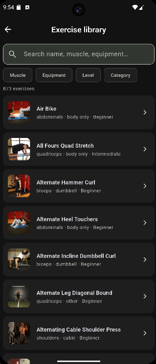 FitnessCodex app screenshot 2