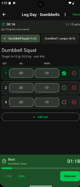 FitnessCodex app screenshot 3